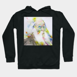 WALT WHITMAN watercolor portrait .4 Hoodie